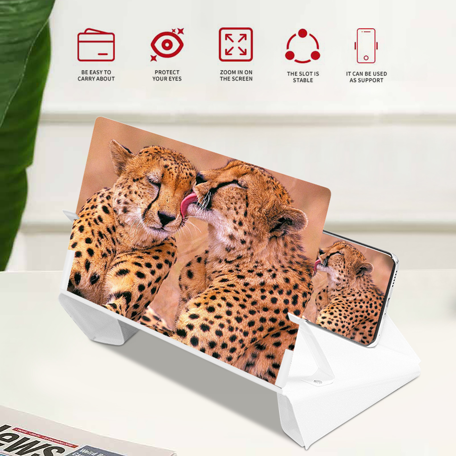 HD 3D Video Magnifier Glass 12-inch Mobile Phone Accessories Cellphone Grip Holder Stand Screen Amplifier Drop Shipping