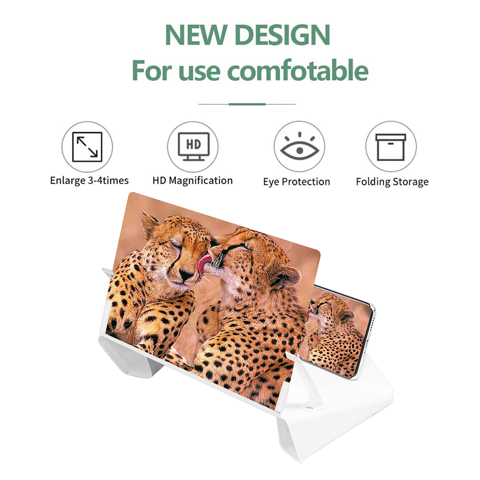 HD 3D Video Magnifier Glass 12-inch Mobile Phone Accessories Cellphone Grip Holder Stand Screen Amplifier Drop Shipping