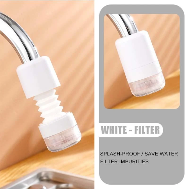 Rotatable Filter Pressurized Shower Water Saving Shower Spray Nozzle Kitchen Tap Water Saving Bathroom Shower Head Filter