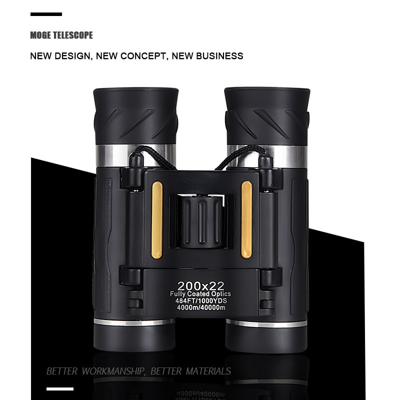 200X22 Upgrade Professional HD Binoculars 40000m Phone Telescope High Magnification BAK4 Micro Telescope for Camping