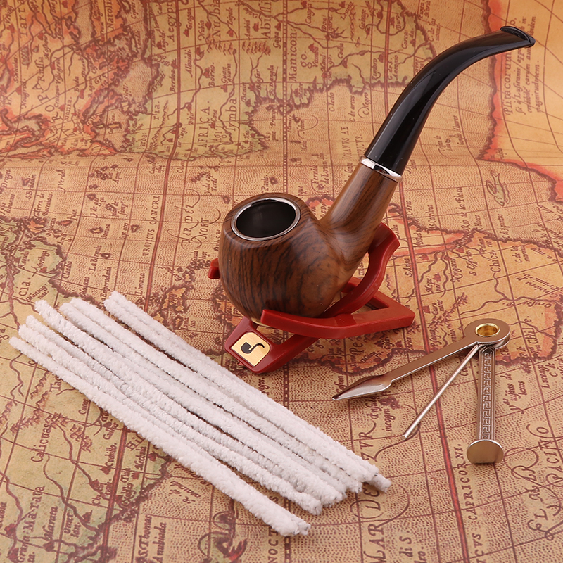 Kitchen Dining room appliances Resin Smoking Tobacco Pipe Set Classic Wooden  Herb Grinder Pipe Smoking Chimney Filter Gift for Smoke Accessories