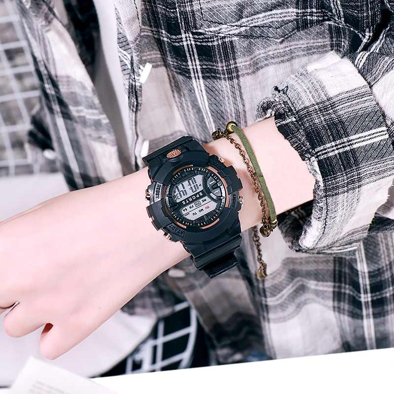 Fashion Electronic Watches Women Men Digital Sports for Kids Student Waterproof Watch