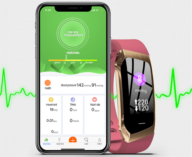 Men Smart Watch Waterproof Blood Pressure Monitoring Step Count Fitness Clock WristWatches