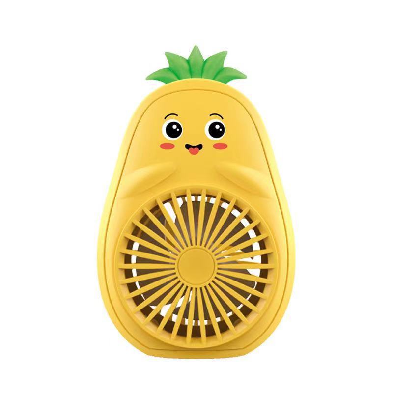 Mini Fan USB Rechargeable Portable Hand Fan Lazy Temporary Travel Shopping Cooling Air Cooler With Key Chain Cartoon Pocket Fan