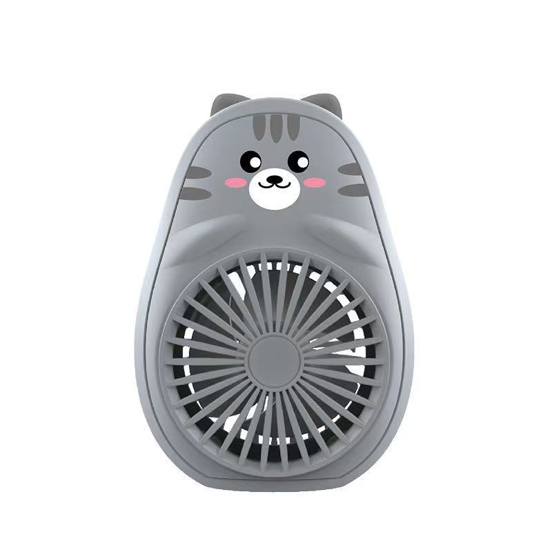 Mini Fan USB Rechargeable Portable Hand Fan Lazy Temporary Travel Shopping Cooling Air Cooler With Key Chain Cartoon Pocket Fan