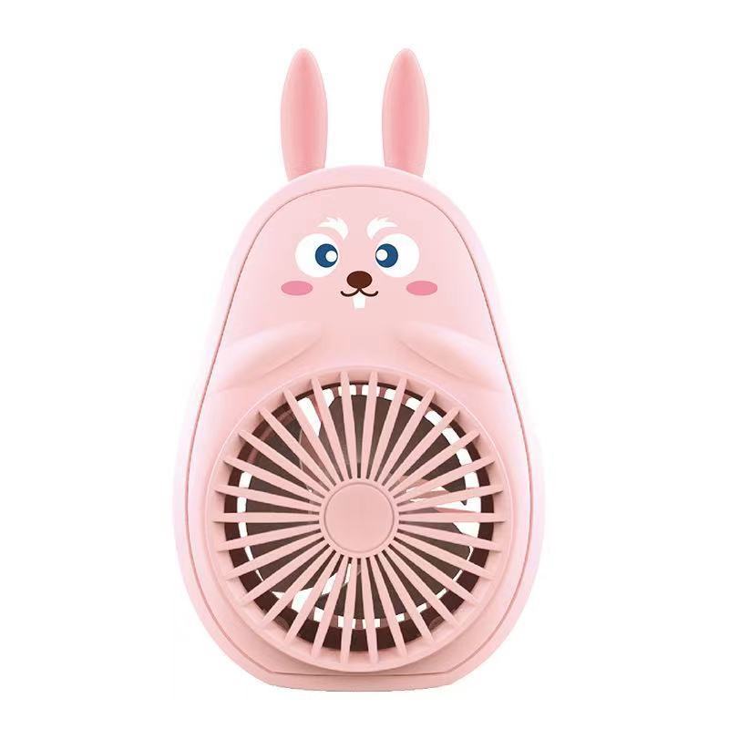 Mini Fan USB Rechargeable Portable Hand Fan Lazy Temporary Travel Shopping Cooling Air Cooler With Key Chain Cartoon Pocket Fan