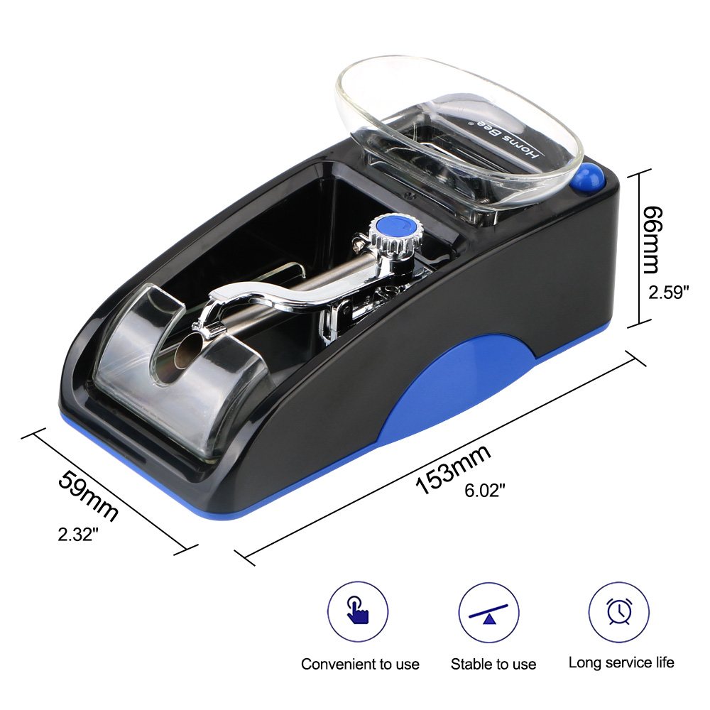 Kitchen Dining room appliances Automatic Cigarette Rolling Machine EU/US Plug Tobacco Filling Stuffing Winding Roller Wrapping Maker Electric DIY Smoking Tool