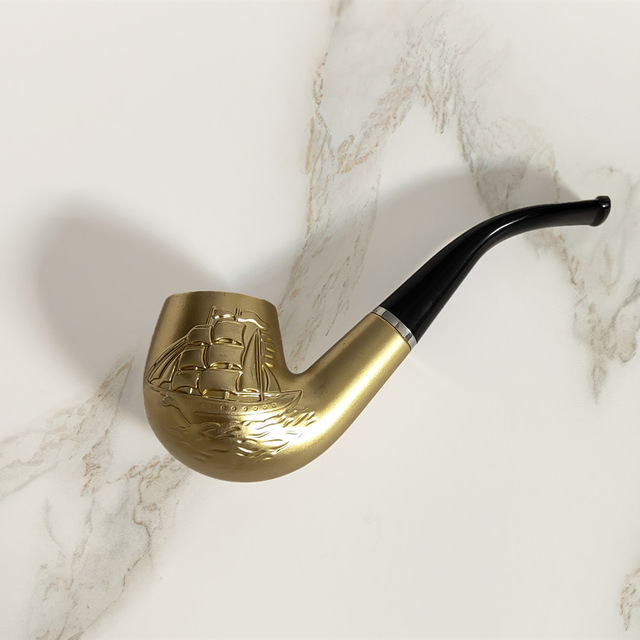 Kitchen Dining room appliances Mountains Sailboat Pattern Resin Smoking Pipe Detachable Herb Pipes Tobacco Holder Mouthpiece Smoking Accessories Gadgets Utiles