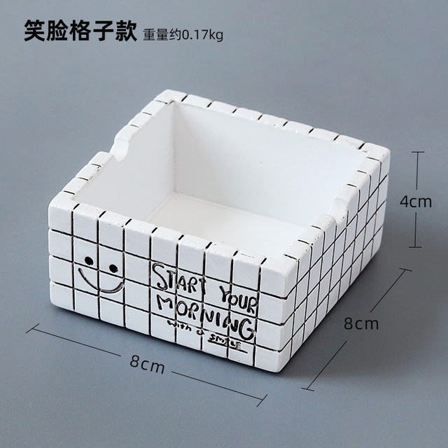 Creative Ashtray Home Personality Office Living Room Bedroom  Tobacco Square  Holder Portable Gadgets Weed Tray Set