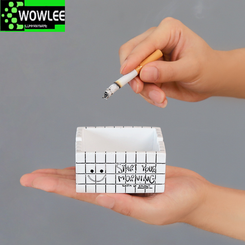 Creative Ashtray Home Personality Office Living Room Bedroom  Tobacco Square  Holder Portable Gadgets Weed Tray Set