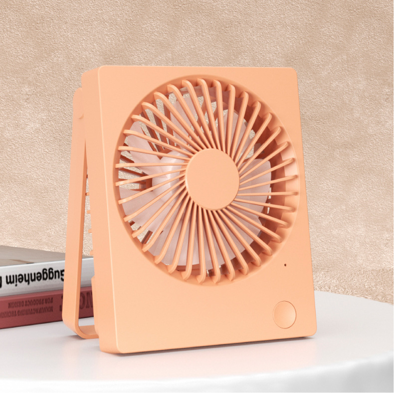 Desktop USB Rechargeable Fan Small Mini Electric Fan Dormitory Mute Portable Mini Stand Fan Desktop Folding
