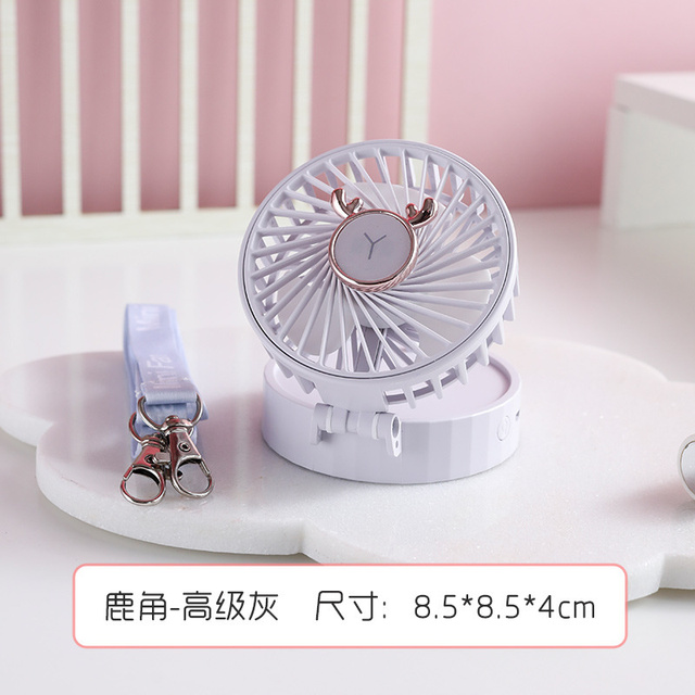 Portable Mini Fan In Student Dormitory Travel Makeup With Fill Lens Small Fan With Neck Hanging Outdoor USB Charging Fan