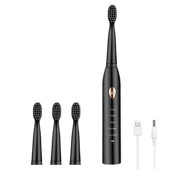 USB Rechargeable Sonic Electric Toothbrush 41000 Time/Min Ultrasonic Electronic Whitening Teeth Brush 5 Mode with Travel Box