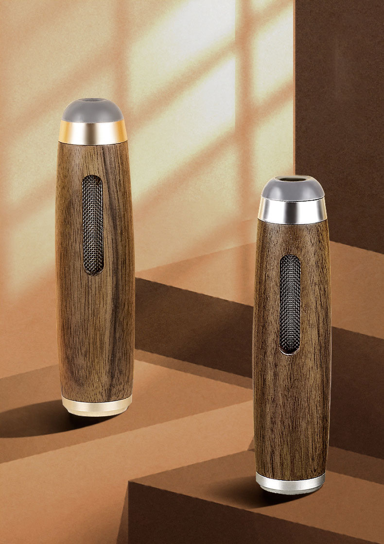 Mini Hand Ashtray Car Anti Soot-flying Cigarette Cover Walnut Wood Cigarette Holder Ash Organizer for  Cigarettes