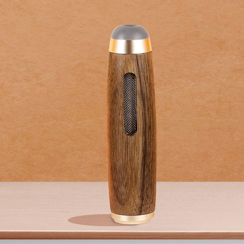 Mini Hand Ashtray Car Anti Soot-flying Cigarette Cover Walnut Wood Cigarette Holder Ash Organizer for  Cigarettes