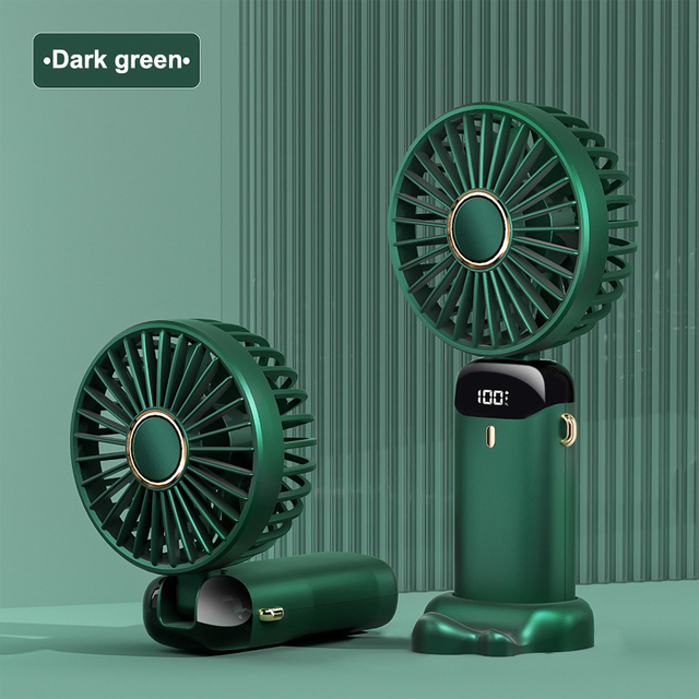 Geekroom Mini Fan Portable Fan Ventilador Handheld Fan 8 Hours Enduring Silent Foldable USB Rechargeable with Power display
