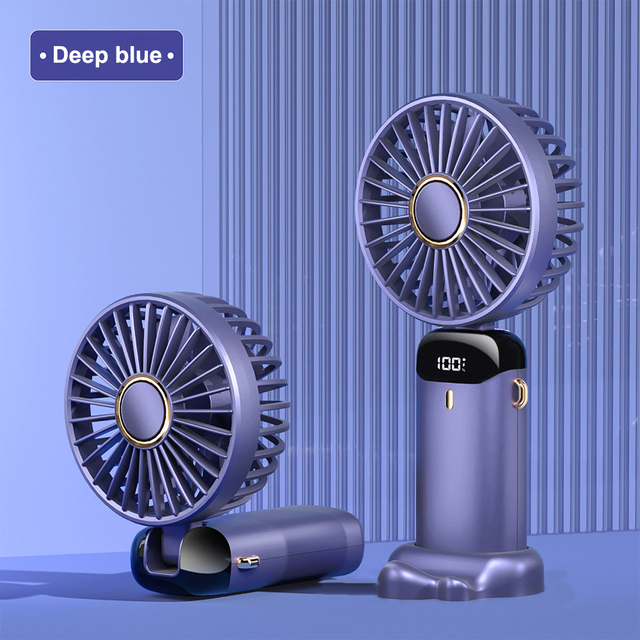 Geekroom Mini Fan Portable Fan Ventilador Handheld Fan 8 Hours Enduring Silent Foldable USB Rechargeable with Power display