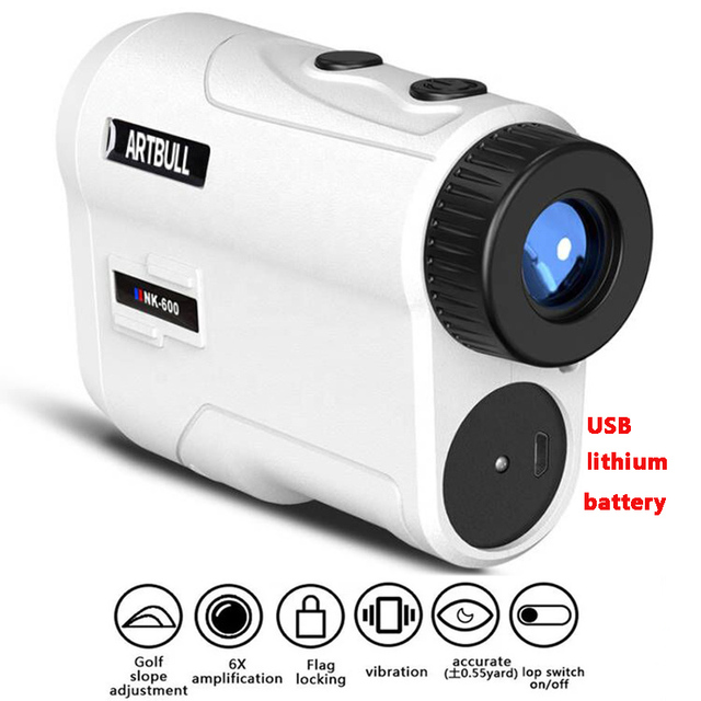 Outdoor Golf Laser rangefinder 600m telescope with Slope Flag-Lock slope pin Laser Distance meter for Hunting