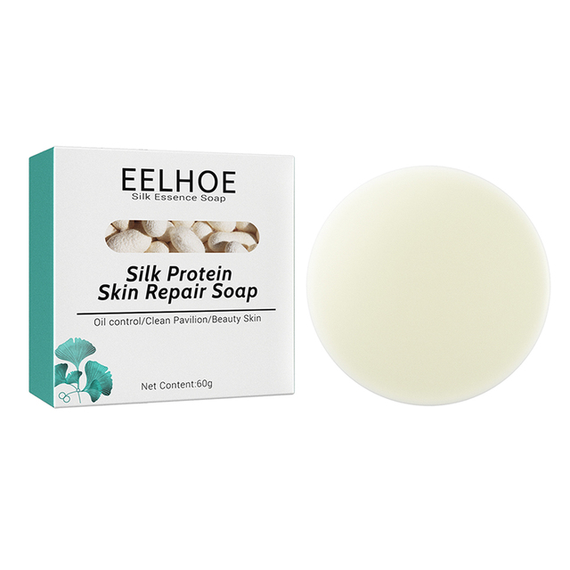 Silk Protein Mite Soap Deep Cleansing Repair Skin Oil Control Remover Makeup Moisturize Bath Use Skin Care Cleansing Acne Mites