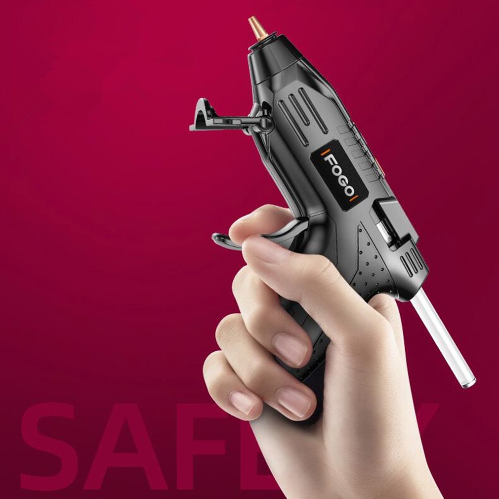 New 40W High Temp Heater Melt Hot Glue Gun DIY Household Industrial Heat Mini Glue Gun USB Recharge With 10pcs 7mm Glue Sticks