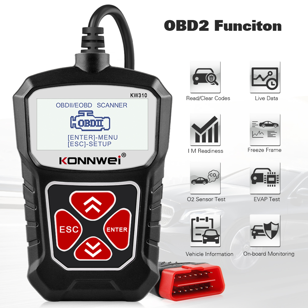 KW310 OBD2 Scanner for Auto OBD 2 Car Scanner Diagnostic Tool Automotive Scanner Car Tools