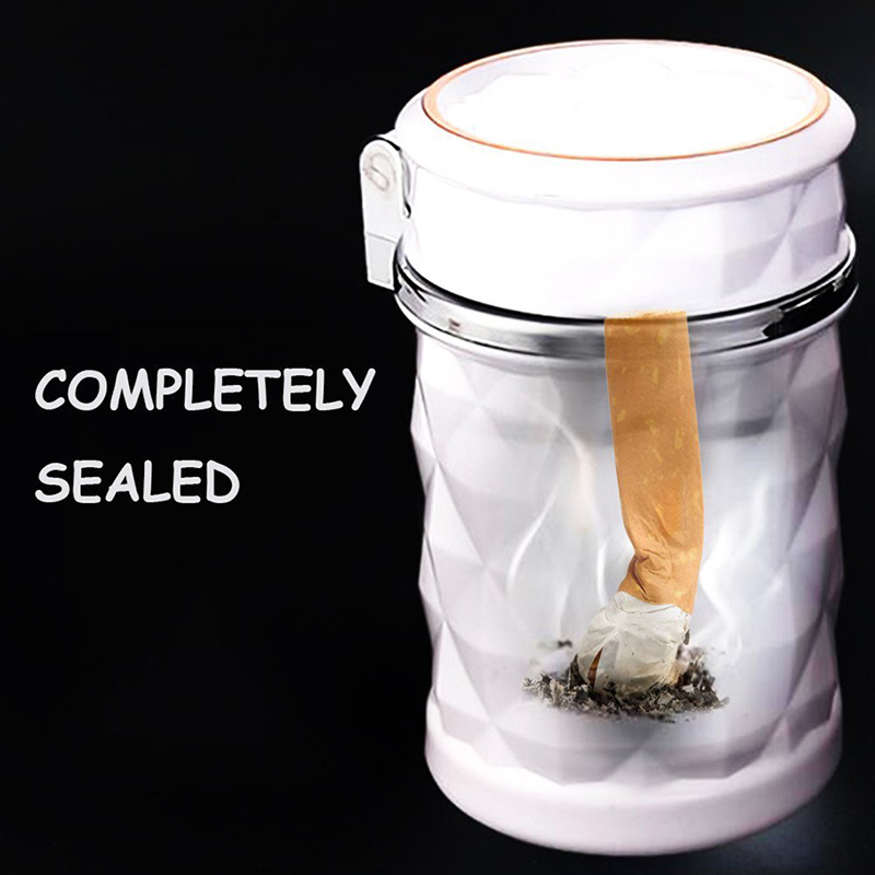 Car Accessories Portable LED Light Car Ashtray Universal Cigarette Cylinder Holder Car Styling