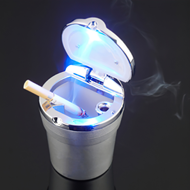 Universal Car Ashtray With Led Lights With Cover Creative Personality Covered Car Inside The Car multi-function Car Supplies New