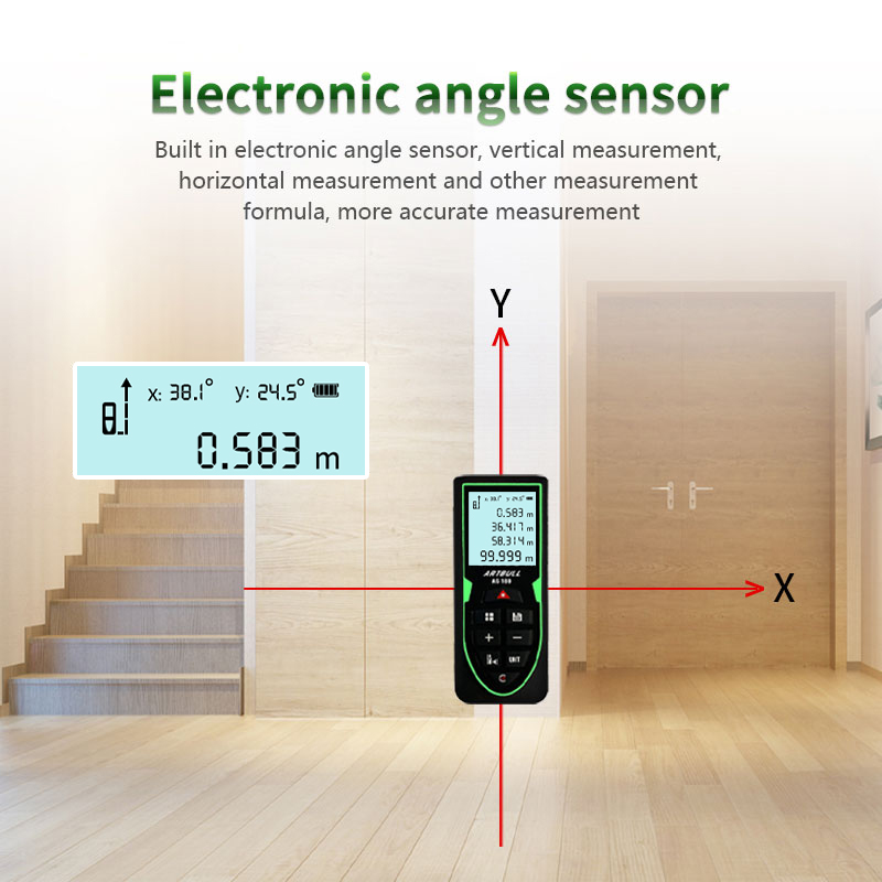 Green Laser Distance Meter metro trena Laser Tape measure ruler Roulette tool Infrared Rangefinder