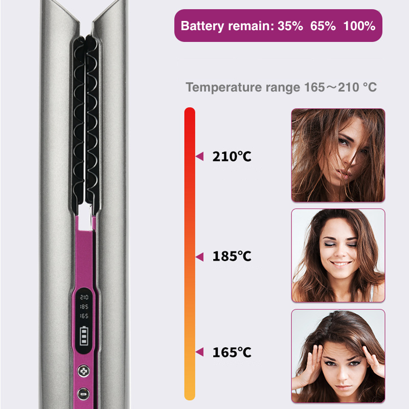 Cordless Hair Straightener Styling Tool Straightening Irons Professional Flat Iron With Temperature Control Hair Straighteners