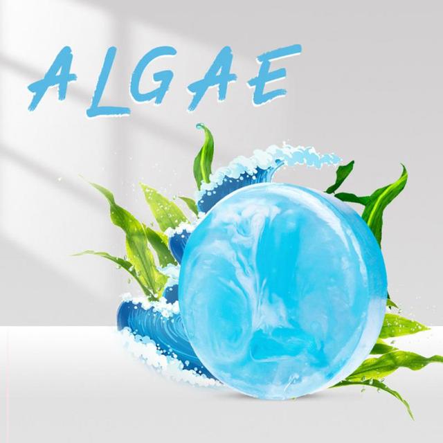 1pc Facial Cleansing Handmade Soap Tea Tree Seaweed Lemon Rose Four-color Deep Cleansing Soap Moisturizing Moisturizing TSLM1