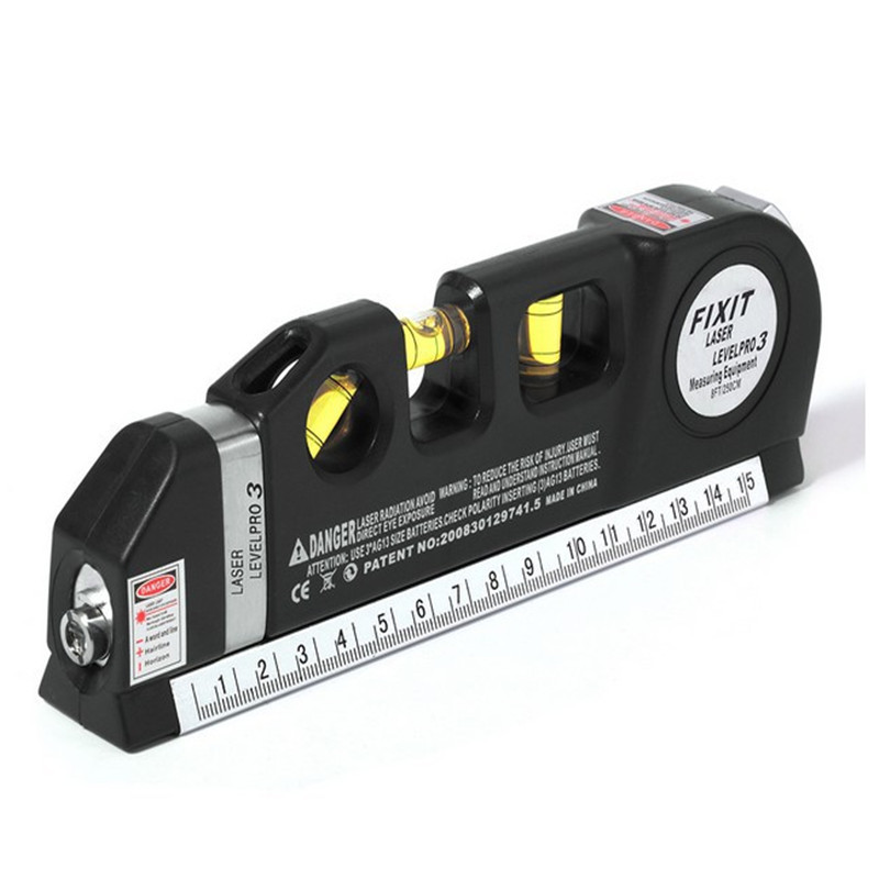 Laser Ranging Tape Portable Laser Distance Meter Laser Rangefinder With 3 Types Level Bubble Light 8FT Laser Tape Measure Tool