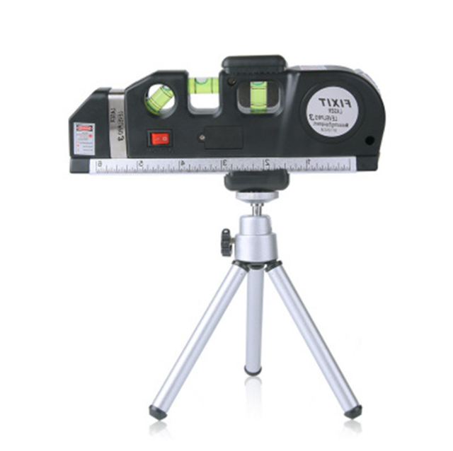 Laser Ranging Tape Portable Laser Distance Meter Laser Rangefinder With 3 Types Level Bubble Light 8FT Laser Tape Measure Tool