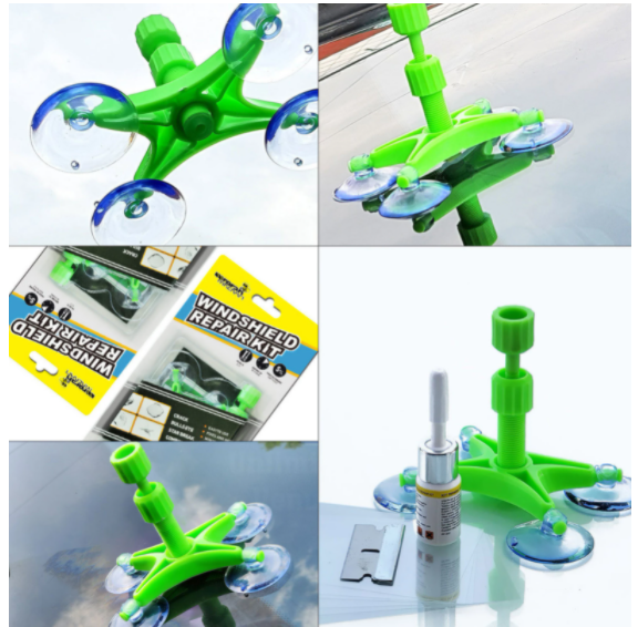 Car Cracked Glass Repair Kit Windshield Corrector Repair Liquid With 5 Curing Strips Auto Window Windscreen Scratch DIY Tools