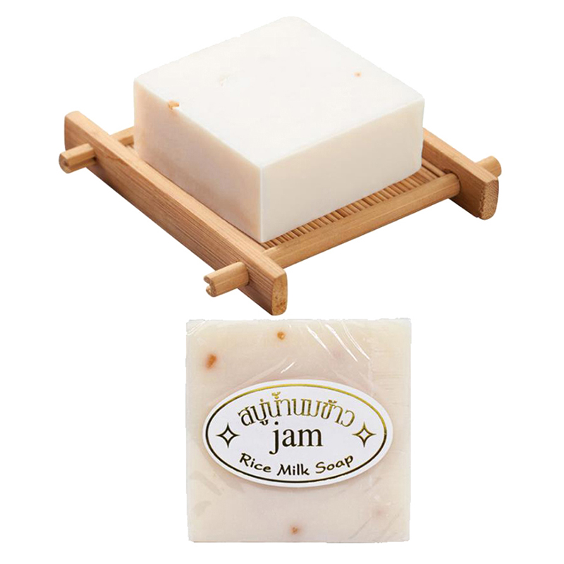 1PCS Moisturizing Bleaching Rice Milk Soap Collagen Vitamin Skin Whitening Acne Pore Removal Handmade Rice Milk Soap