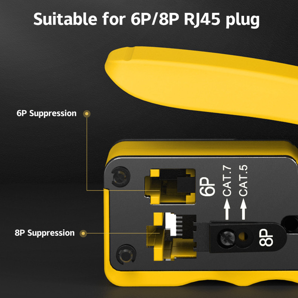 Cat5 Cat6 Cat7 CAT8 Cable Crimper All In One Rj45 Pliers Crimper Tools  RJ12 Cat5E Cat6 8P8C Cable Stripper Pressing Clamp