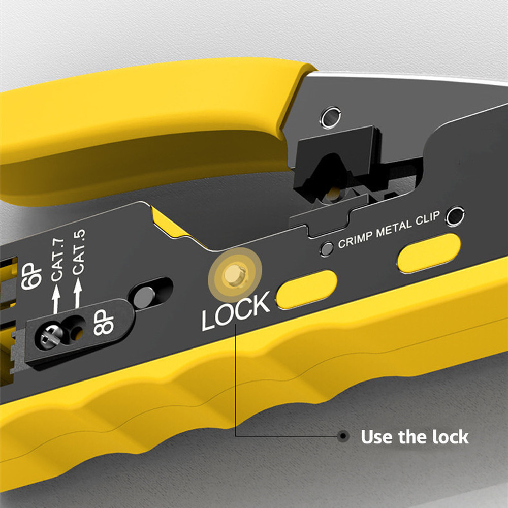 Cat5 Cat6 Cat7 CAT8 Cable Crimper All In One Rj45 Pliers Crimper Tools  RJ12 Cat5E Cat6 8P8C Cable Stripper Pressing Clamp