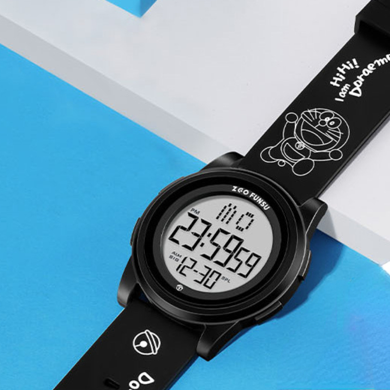 Doraemon Electronic Watch Sport Girls Boys Children Waterproof Trend Smart Electronic