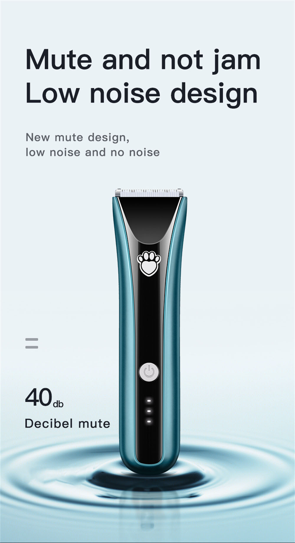 Pet Shaver Cordless Silent Dog Hair Trimmer Animal Grooming Shaved Feet for Cat Clippers Waterproof Chargeable Pets Accessories