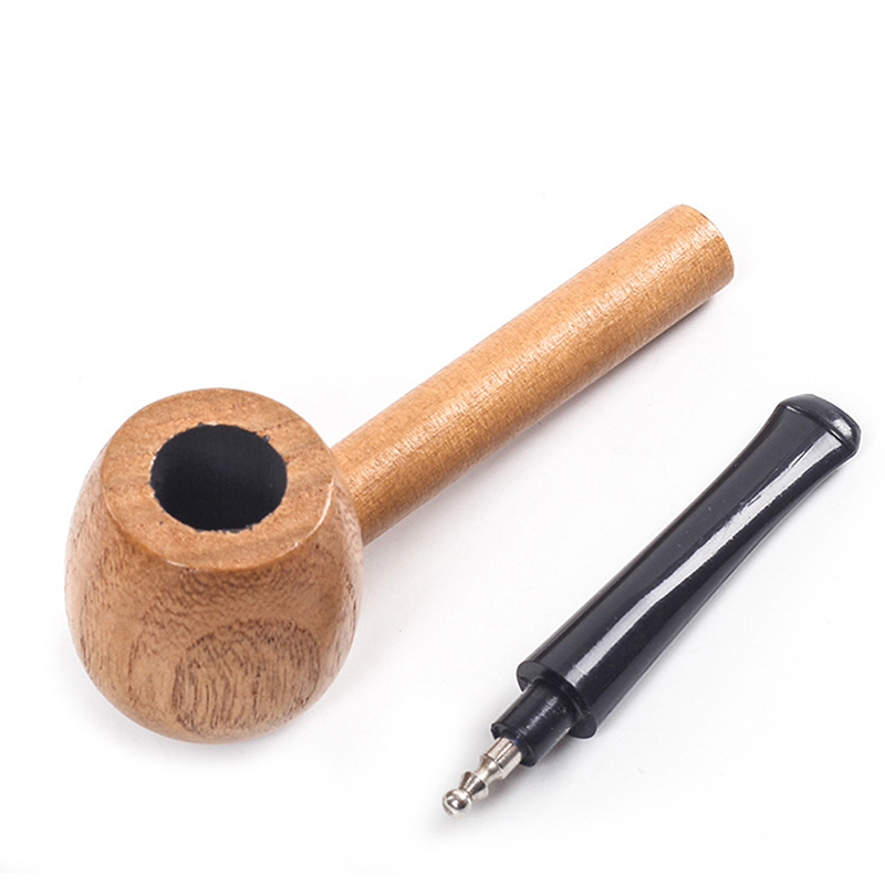 1pc Kitchen Dining room appliances Fashion Manual Wood Pipes Filter Smoking Pipe Herb Bakelite Tobacco Pipe 1pcs