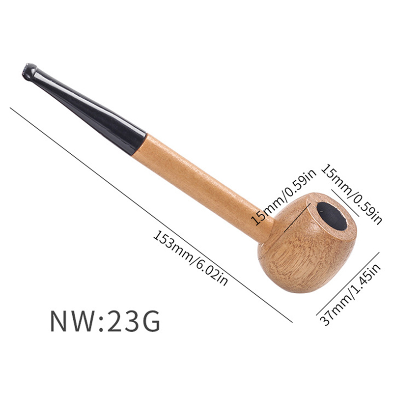 1pc Kitchen Dining room appliances Fashion Manual Wood Pipes Filter Smoking Pipe Herb Bakelite Tobacco Pipe 1pcs