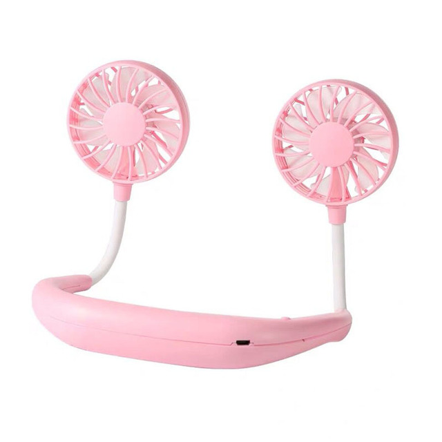 Mini Hanging Neck Fan Portable Lazy Sports Fan USB Rechargeable Sports Cooling Fans Air Cooler Mini Air Conditioner for Outdoor