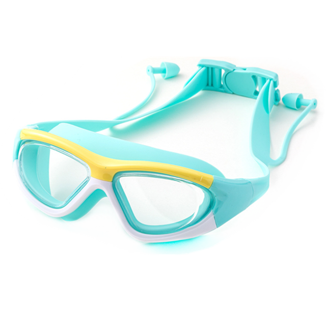 Professional Swimming Goggles kids swimming glasses with Earplugs Anti-Fog UV silicone Waterproof Swimming Eyewear for children