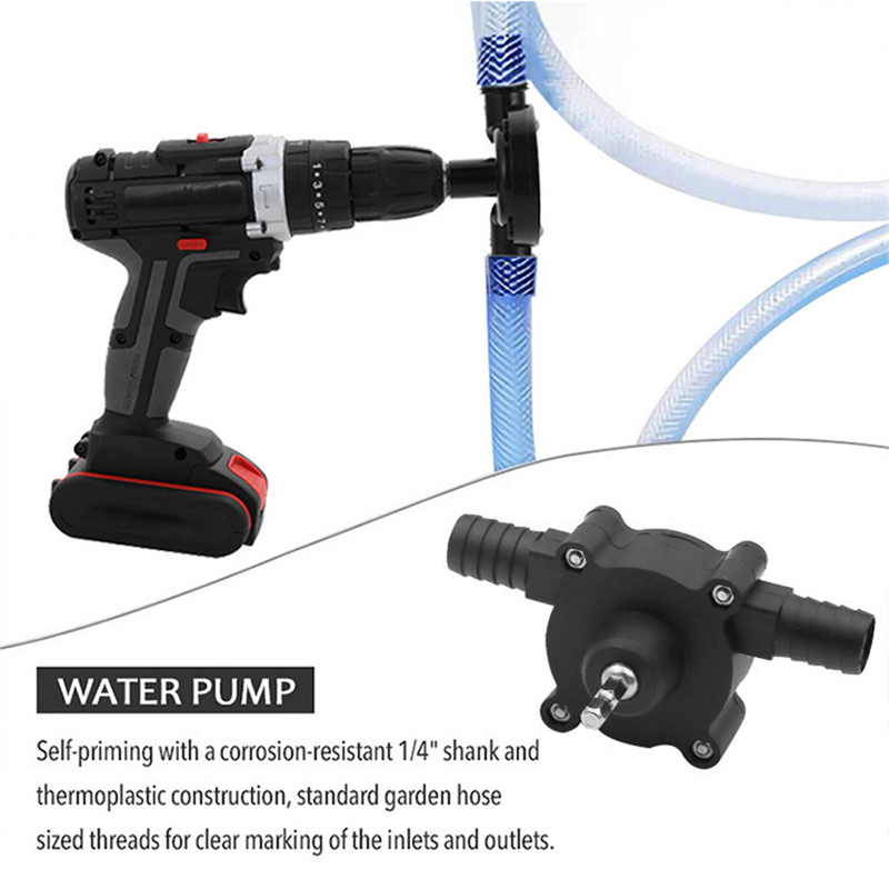 Water dispensers Portable Electric Drill Pump Diesel Oil Fluid Water Pump Mini Hand Self-priming Liquid Transfer Pumps