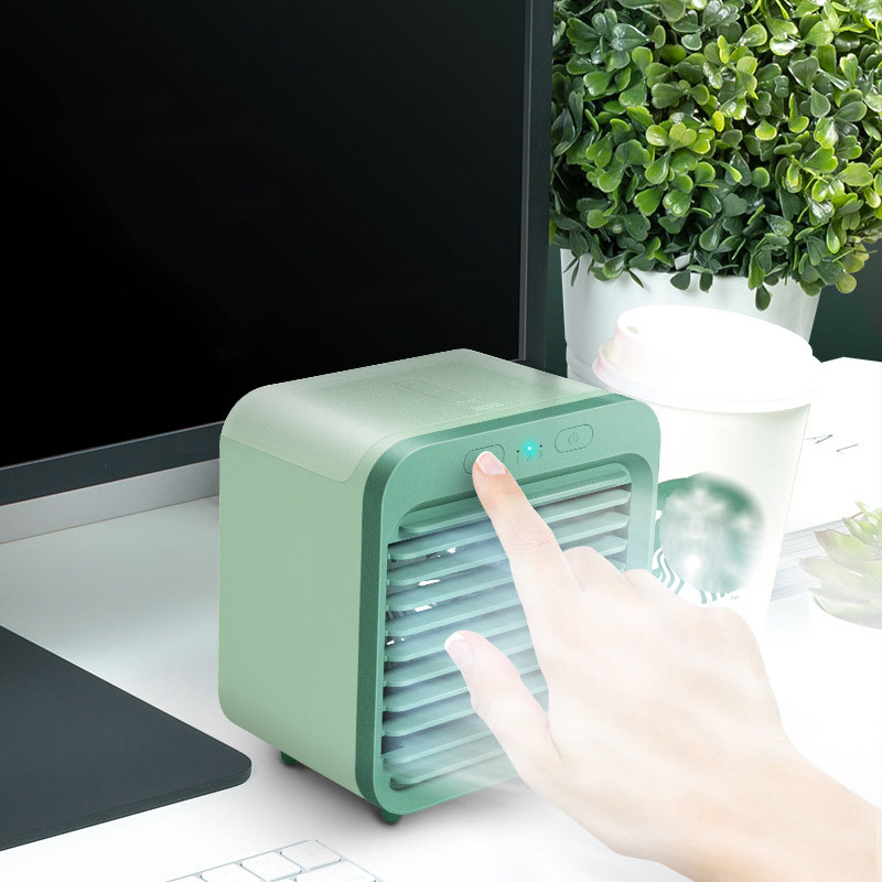 Portable Mini Air Conditioner Desktop Fan 5000mAh USB Rechargeable Air Cooler Table Cooling Mist Fan Humidifier Office