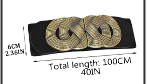 Woman elastic band simple waist bohemian elastic ladies coat skirt dress dress fashion decorative belt x 218