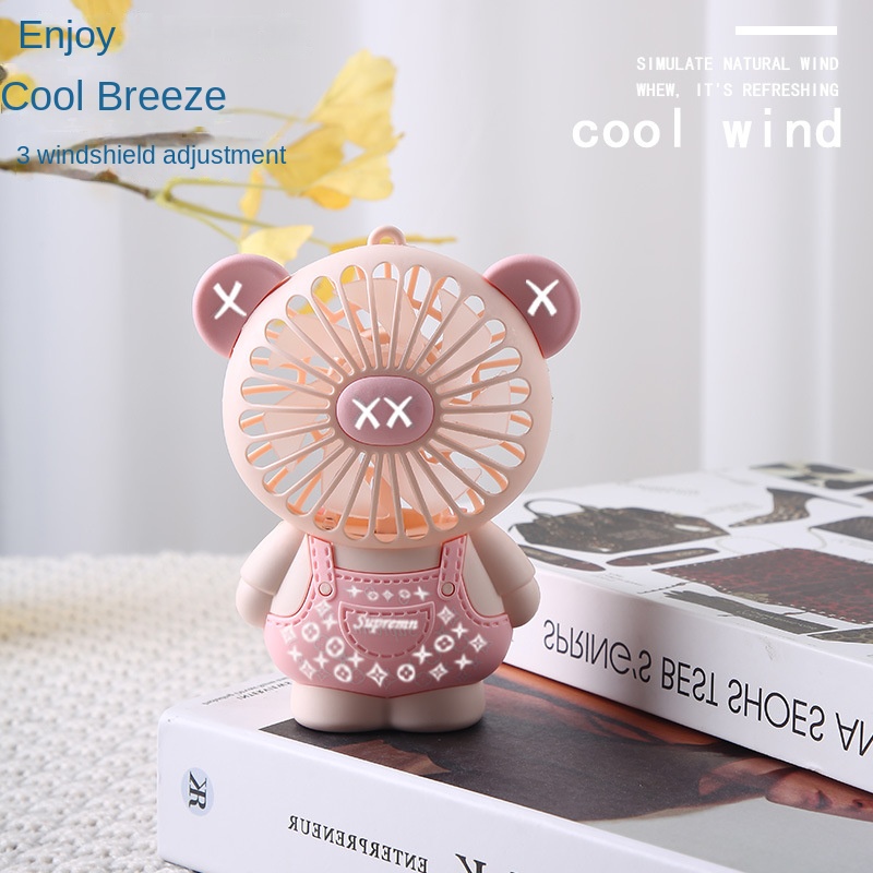 Charging USB Mini Fan Handheld Small Fan Student Portable Dormitory Mute Decoration Fan