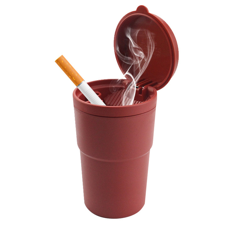 Car Portable Ashtray Cigarette Cup Car Bucket Smoke Ash Tray Holder Case for Car Home Smoking Accessories Candy Color