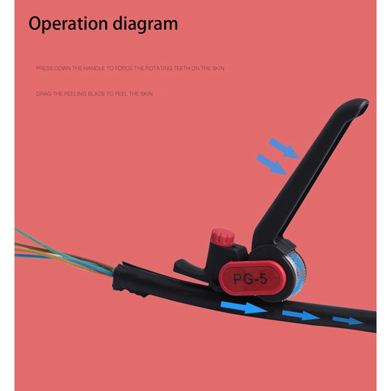 Manual Wire Stripper Cutter Manual Longitudinal Slitter Replaceable Blade Diameter  Greater Or Equal To 25Mm PG-5