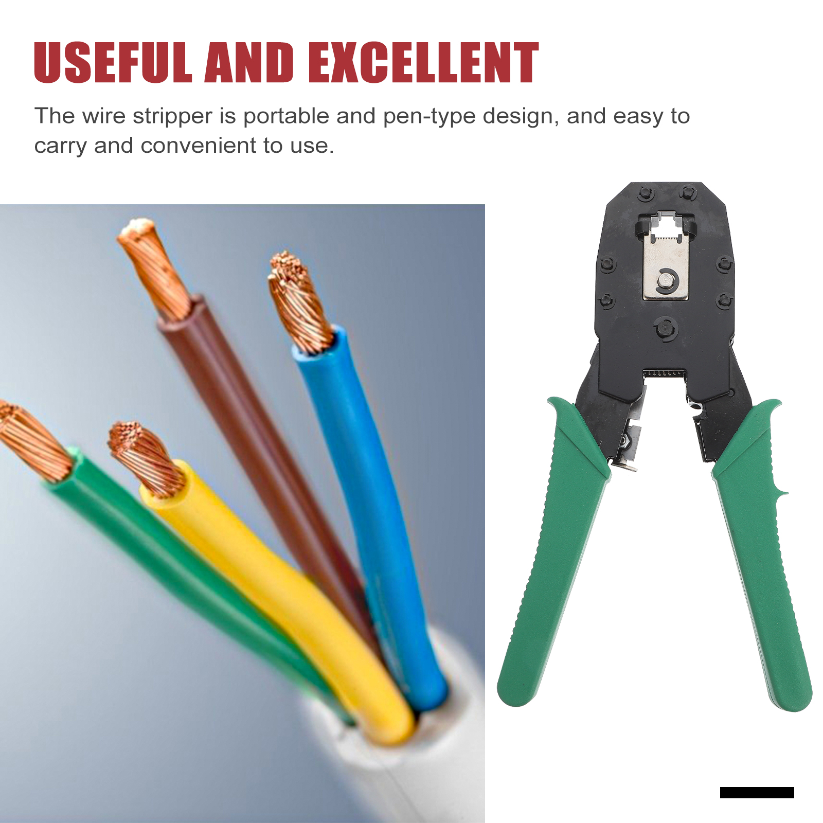 1 Set Wire Stripper RJ45 Plug Pliers Wire Cutter Tool Ethernet Crimping Tool