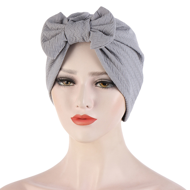 Headwrap Headscarves India Hats femme musulman turbante Women Muslim Turban Big Bows islamic Inner Hijab Caps Twisted Headwrap Headscarves India Hats femme musulman turbante